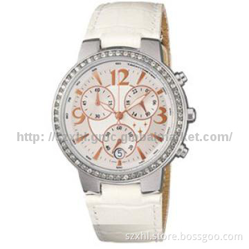 Stainless steel case genuine leather watch XHL-G89
